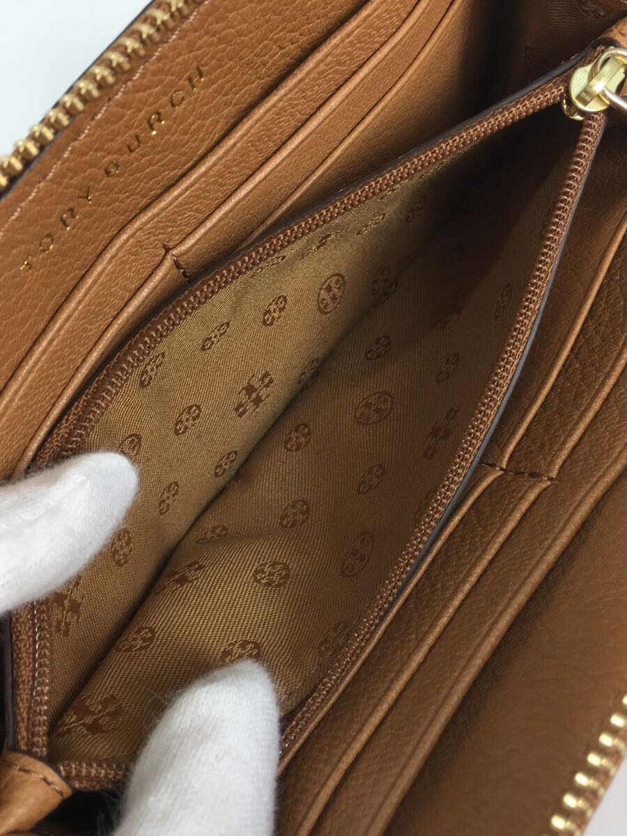 TORY BURCH◆長財布/レザー/CML/無地_画像5