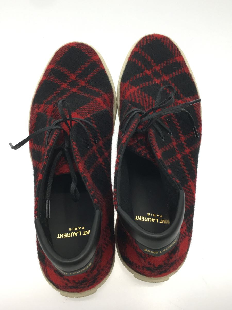 SAINT LAURENT◆TWEED HARRIS/MOON PLUS/ローカットスニーカー/630959/41/RED_画像4