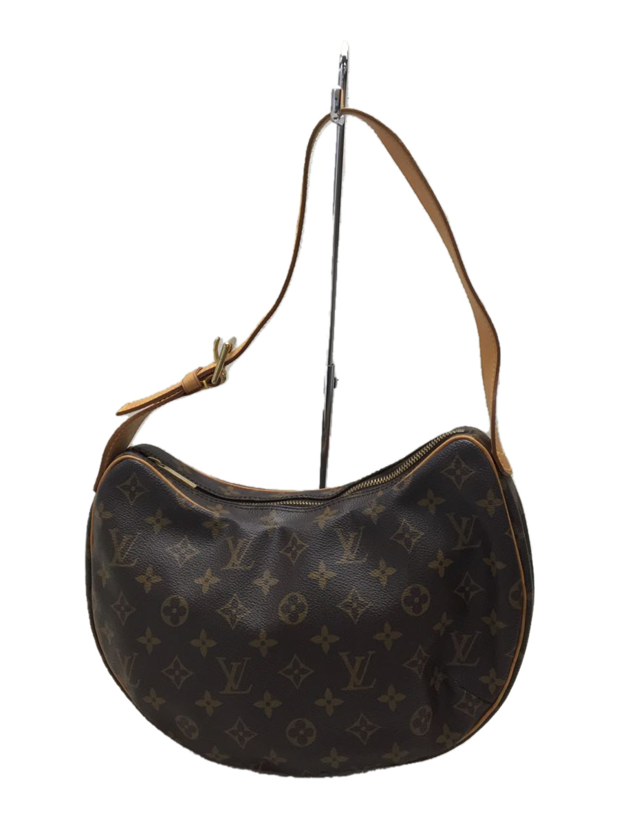 LOUIS VUITTON◆クロワッサンMM_モノグラム_BRW/PVC/BRW