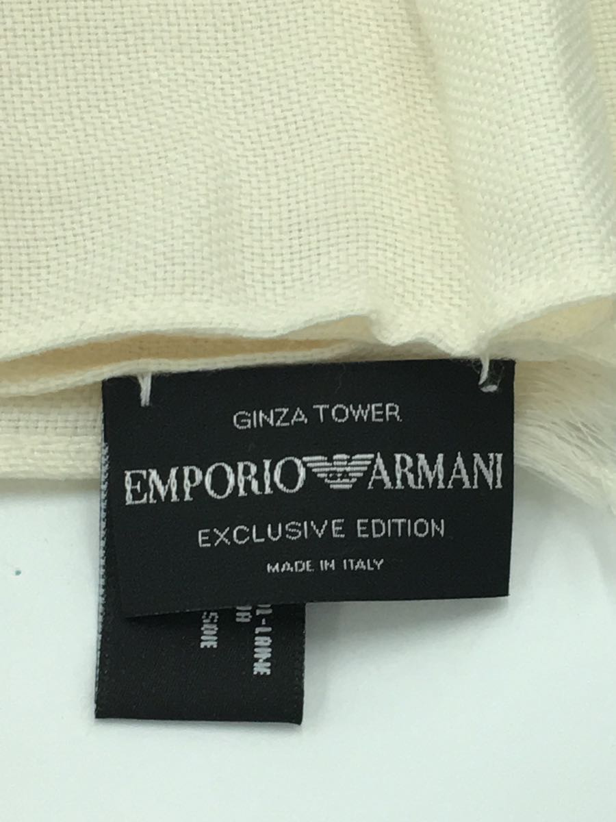 EMPORIO ARMANI◆マフラー/ウール/CRM/クリーム/メンズ_画像2