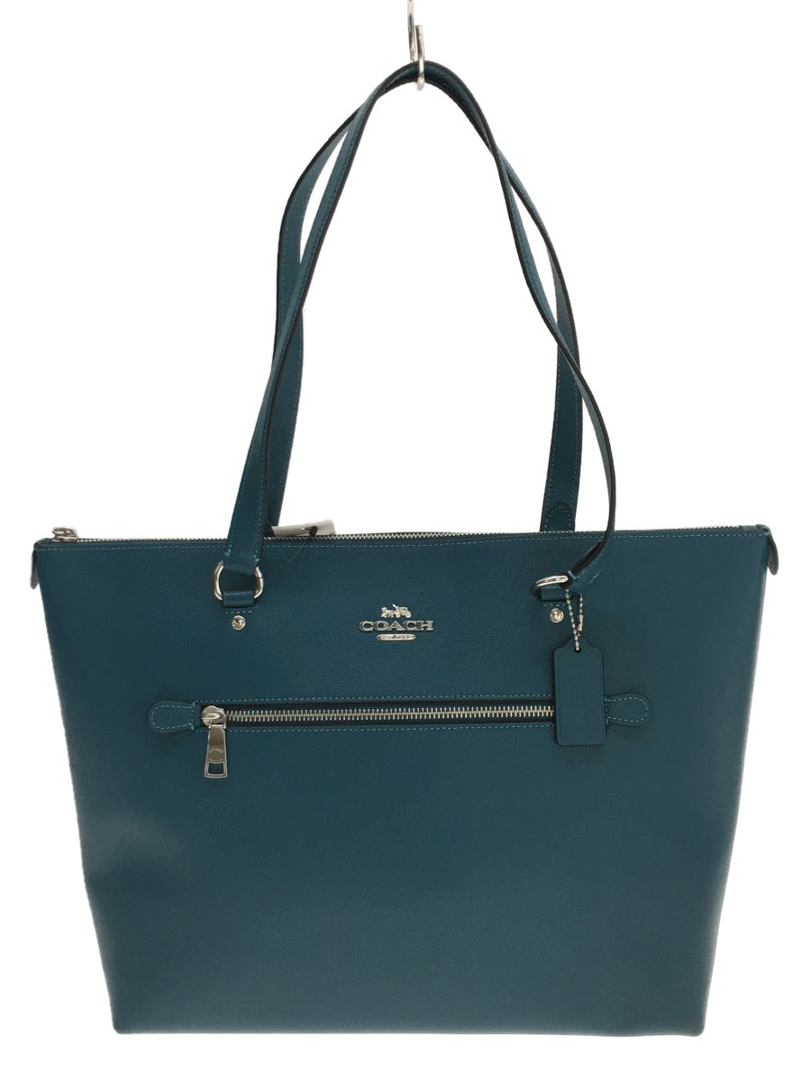 春のコレクション COACH◇クロスグレーン レザー ターコイズ/79608