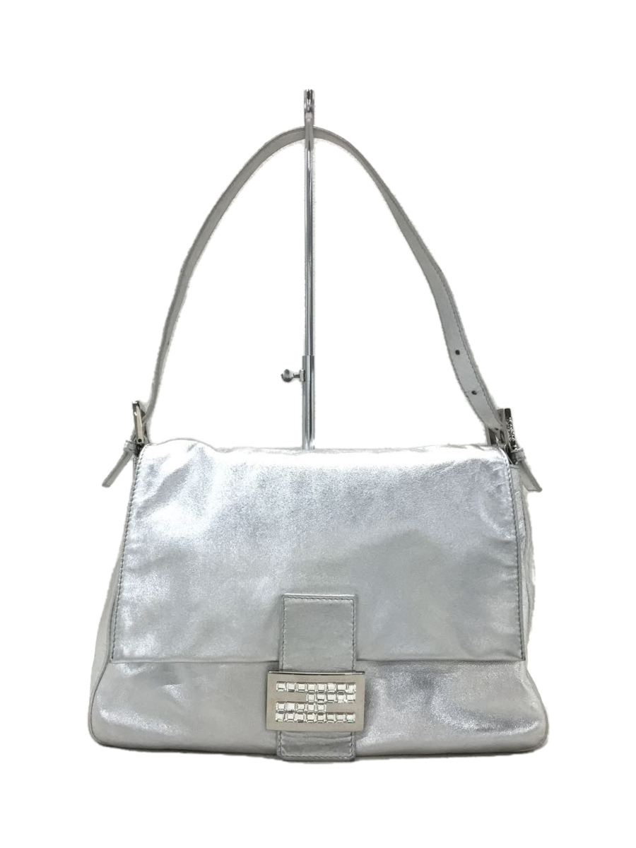 FENDI◇ラインストーンロゴプレートマンマバケット/ハンドバッグ