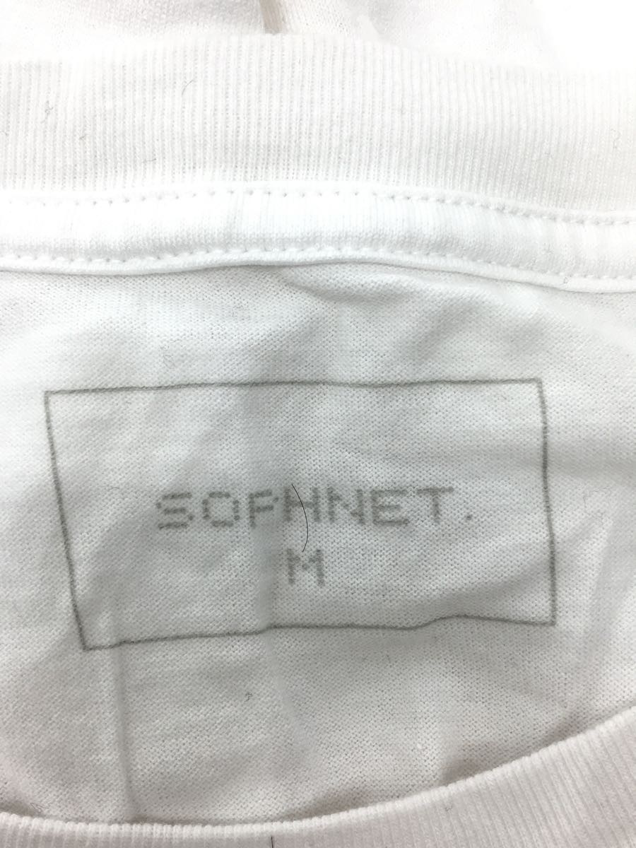 SOPHNET.◆Tシャツ/M/コットン/WHT/無地/SOPH-210062_画像3