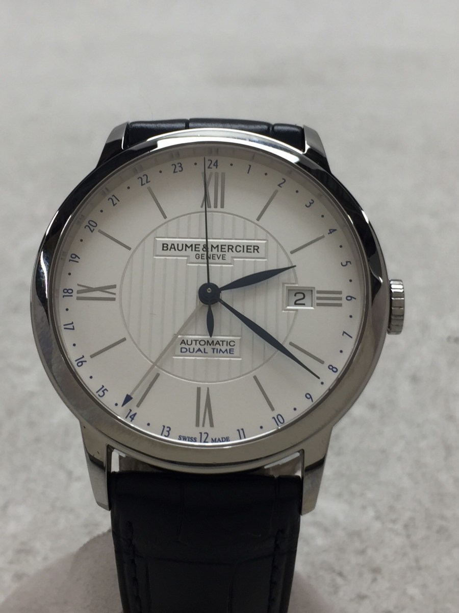 印象のデザイン 32475円 BAUME&MERCIER◇自動巻腕時計/アナログ//WHT/BLK その他