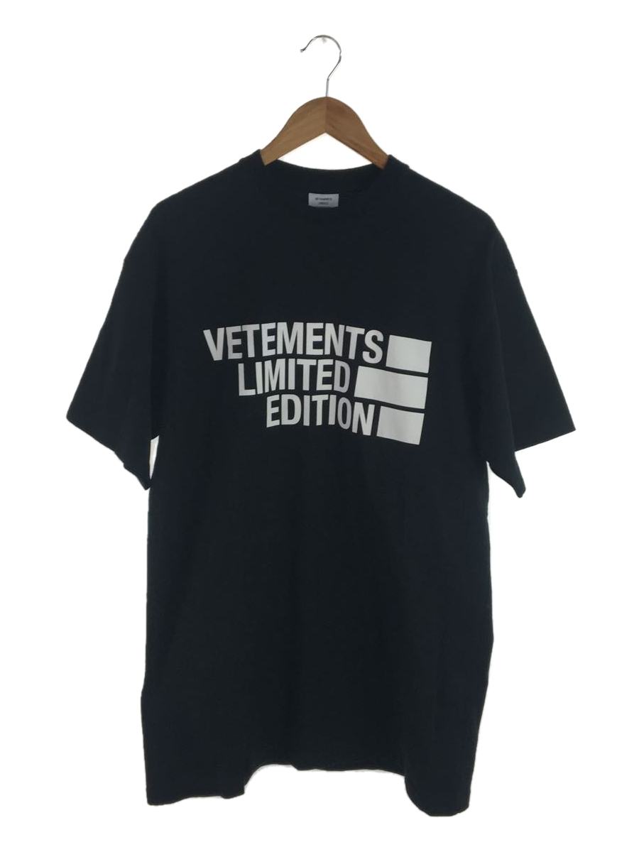 VETEMENTS◆Tシャツ/XS/コットン/BLK/UAH21TR612