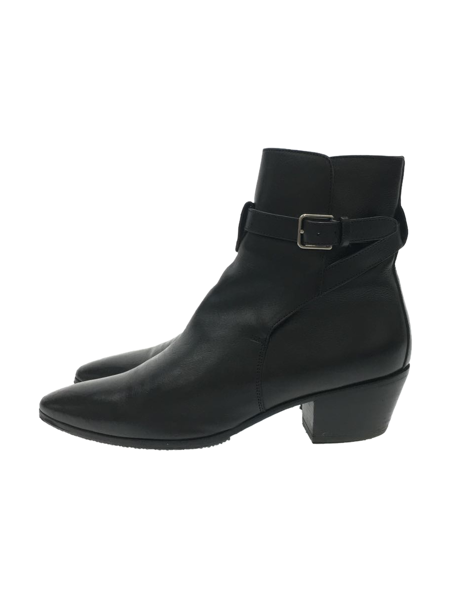 大きい割引 SAINT LAURENT◇ブーティ/37/BLK/レザー 23.5cm
