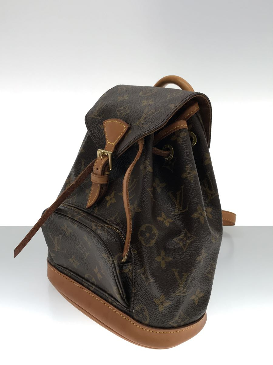 LOUIS VUITTON◇ミニ・モンスリ_モノグラム/M51137/ブラウン/リュック