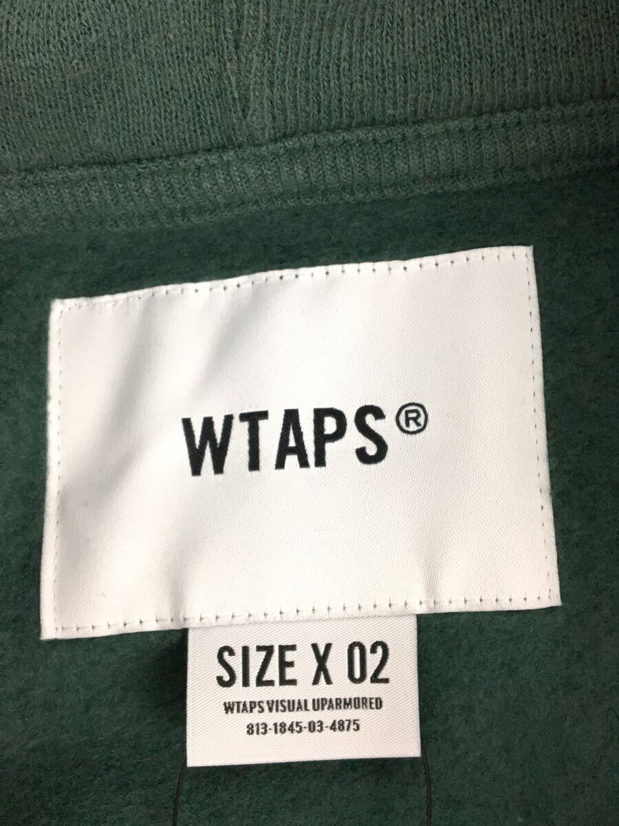 WTAPS◇X3.0/ZIP HOODY/ジップパーカー/2/コットン/グリーン/フーディ