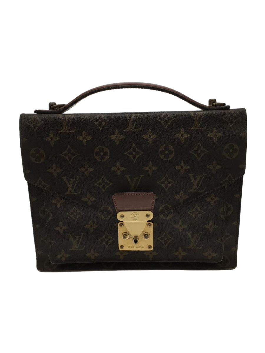 LOUIS VUITTON◆モンソー_モノグラム_BRW/PVC/BRW