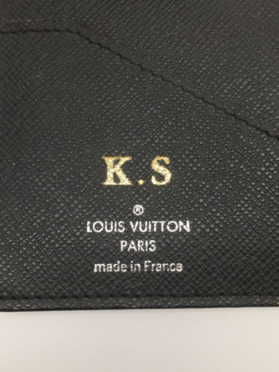 LOUIS VUITTON◆ポルト・フォイユ・ロン_タイガ_BLK/レザー/BLK/メンズ/M32662_画像3