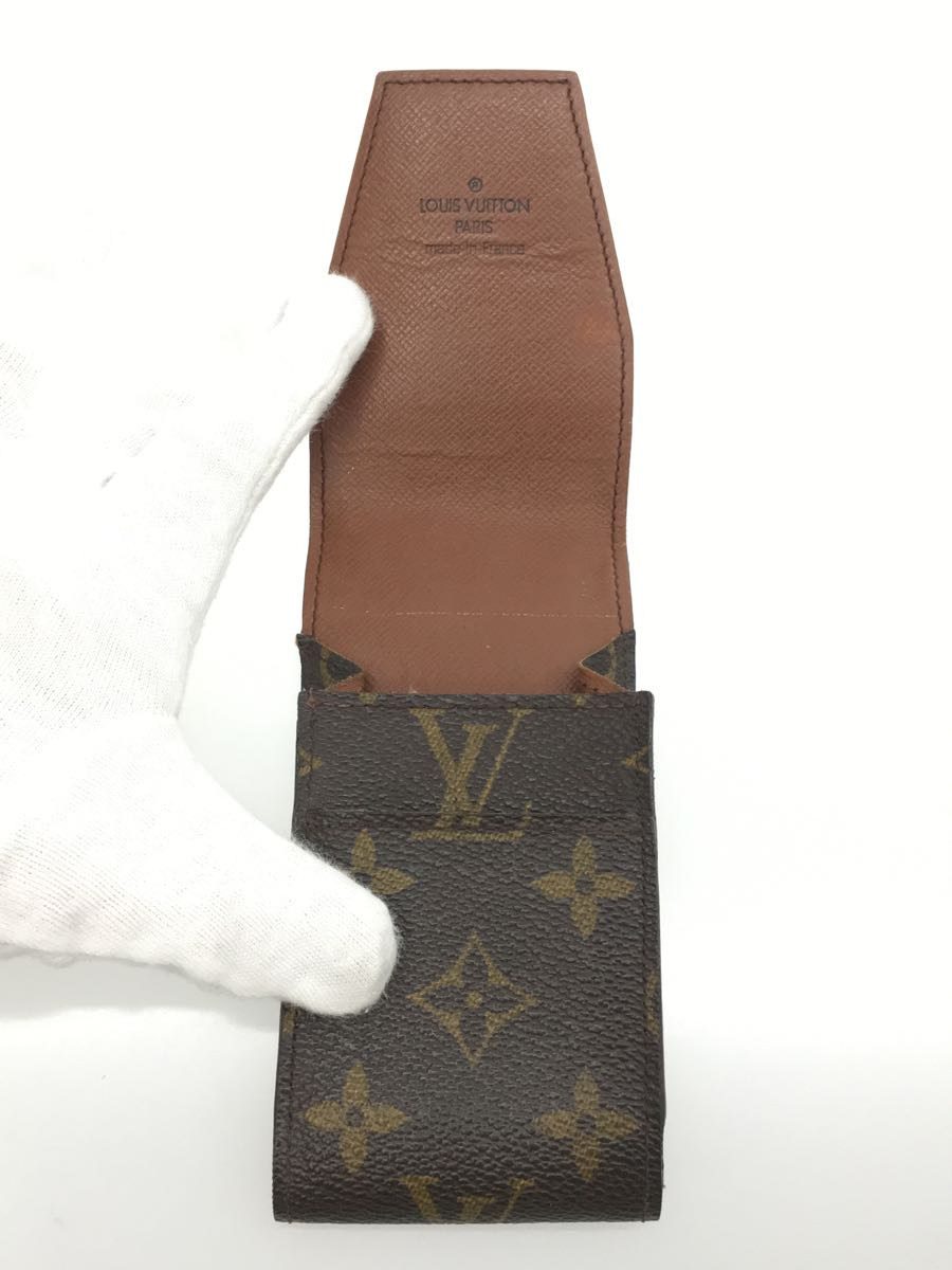 LOUIS VUITTON◆エテュイ・シガレット_モノグラム_BRW/レザー/BRW/メンズ/M63024_画像3