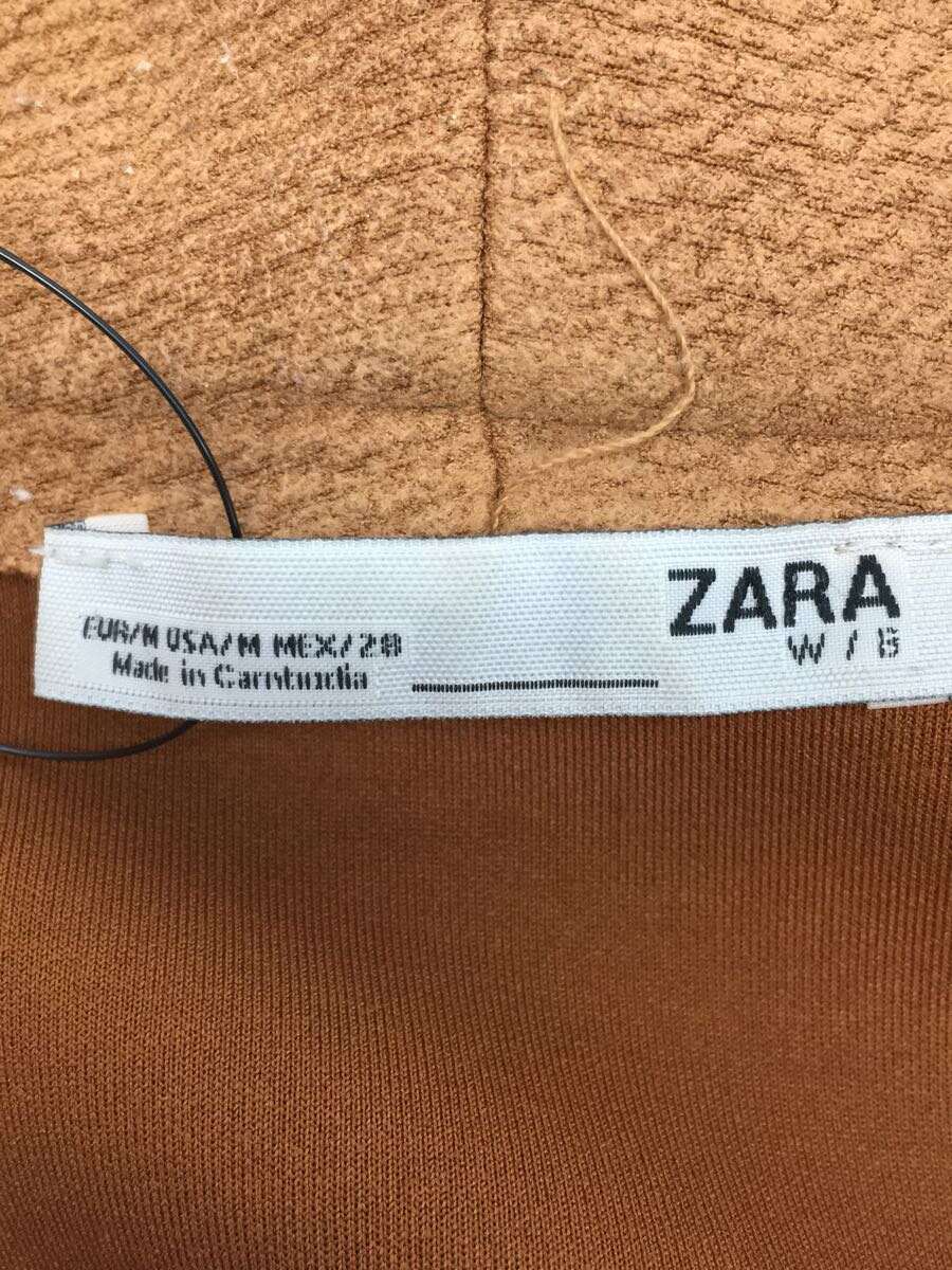 ZARA◆コート/-/ポリエステル/CML/無地/スウェードコート/右ポケットシミ有_画像3