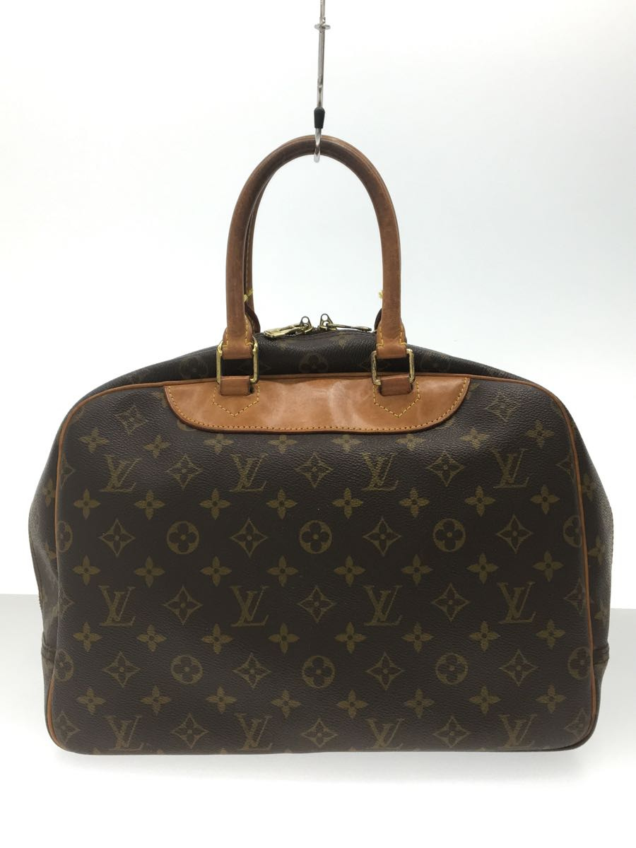 LOUIS VUITTON◆ドーヴィル_モノグラム_BRW/M47270/ファスナーメッキ剥がれ/ヌメ革経年変化_画像3