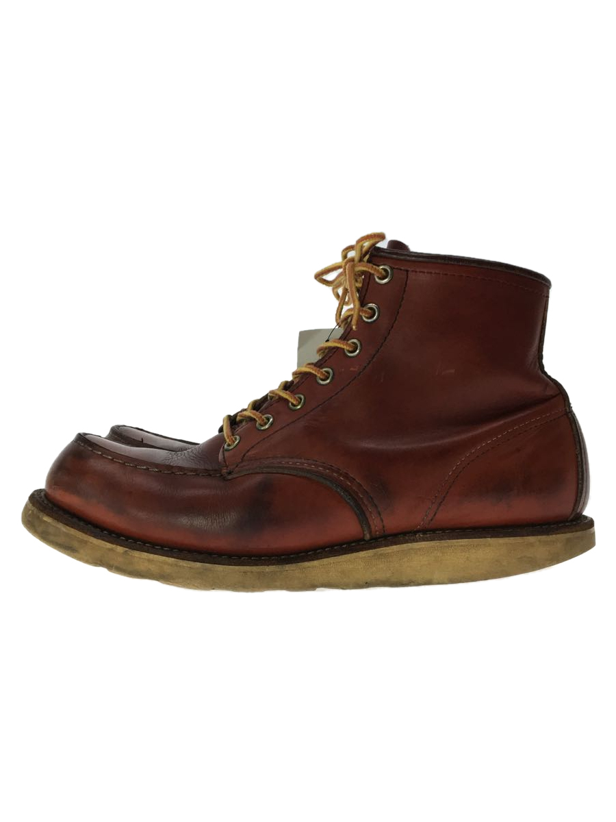 RED WING◆レースアップブーツ・6インチクラシックモックトゥ/US9/RED/レザー