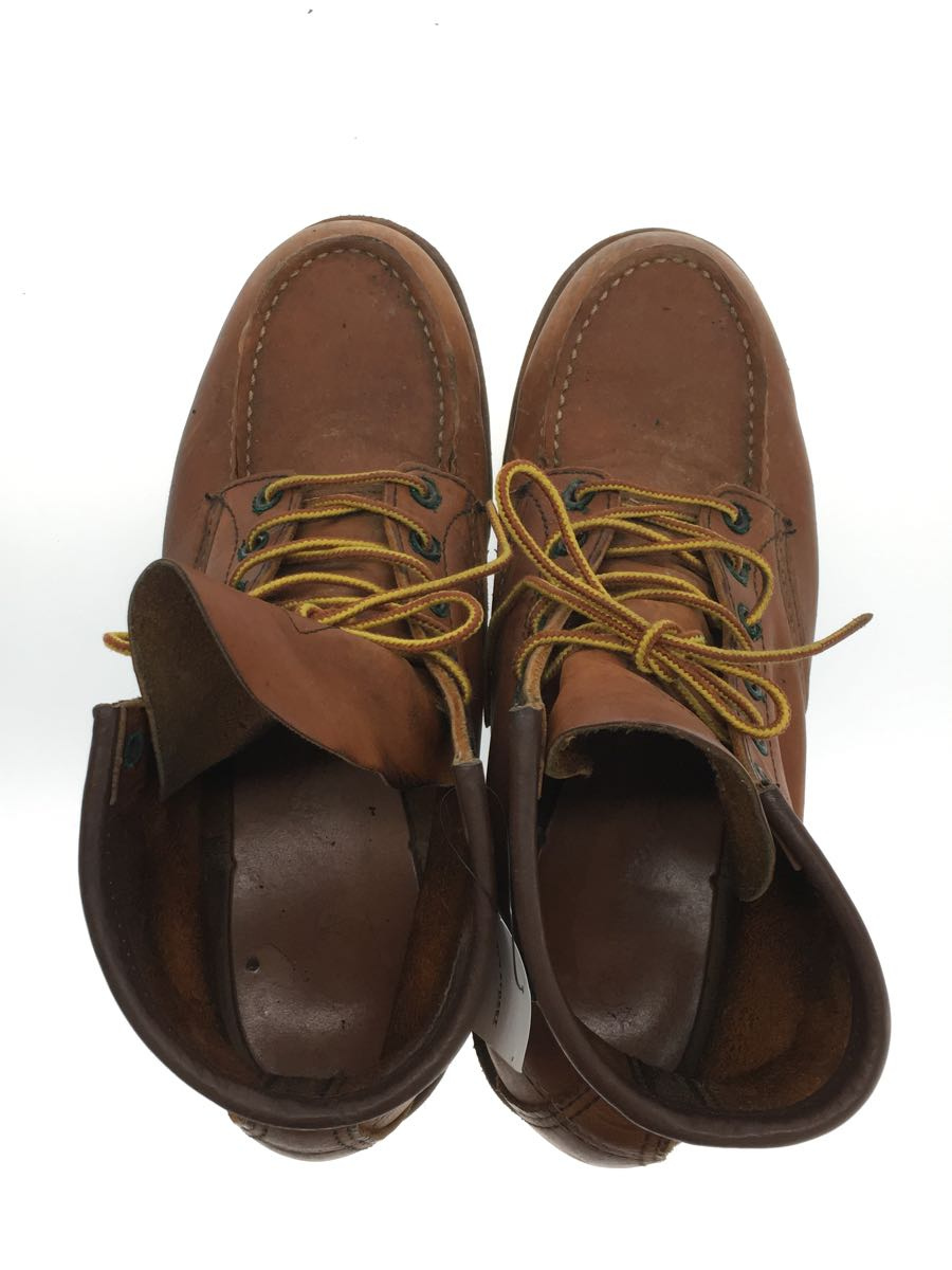 RED WING◆レースアップブーツ・6インチモックトゥ/US9.5/BRW/レザー_画像3