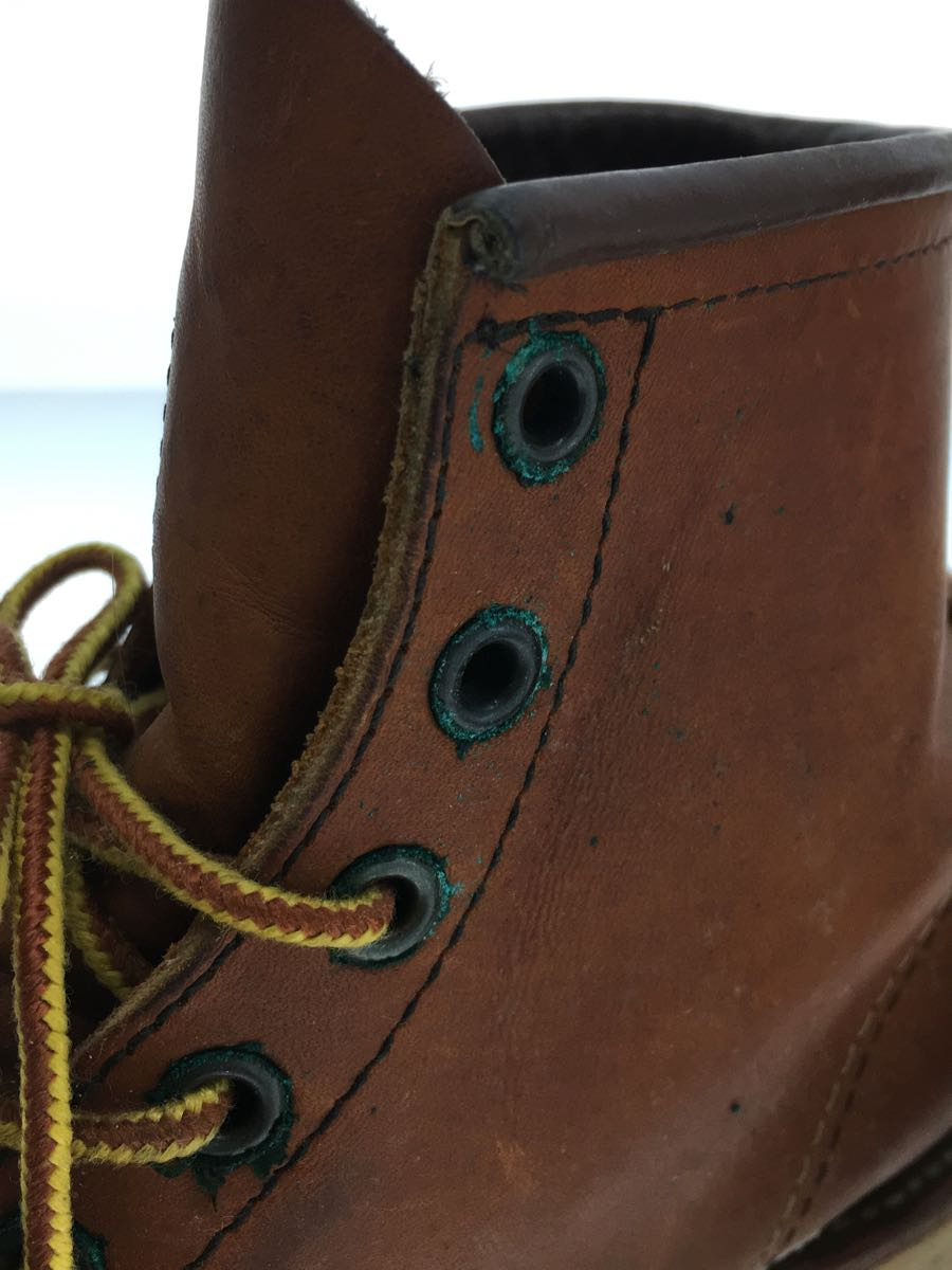 RED WING◆レースアップブーツ・6インチモックトゥ/US9.5/BRW/レザー_画像6