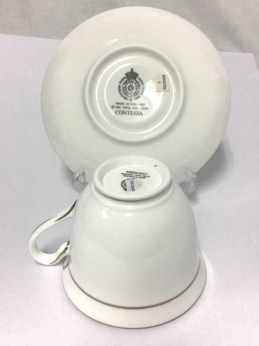 Royal Worcester◆カップ&ソーサー/2点セット/WHT_画像3