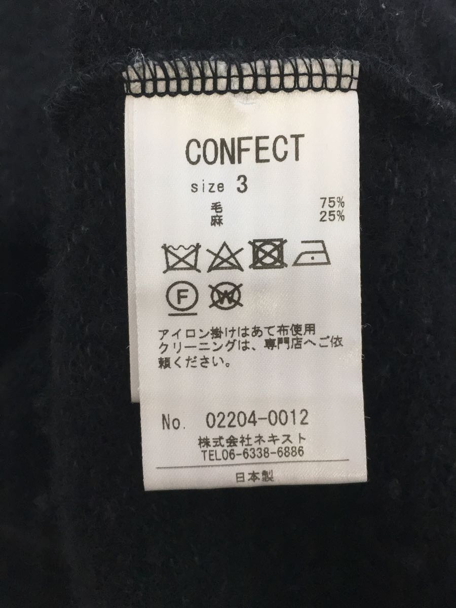 nest robe CONFECT◆セーター(厚手)/3/ウール/BLK_画像4