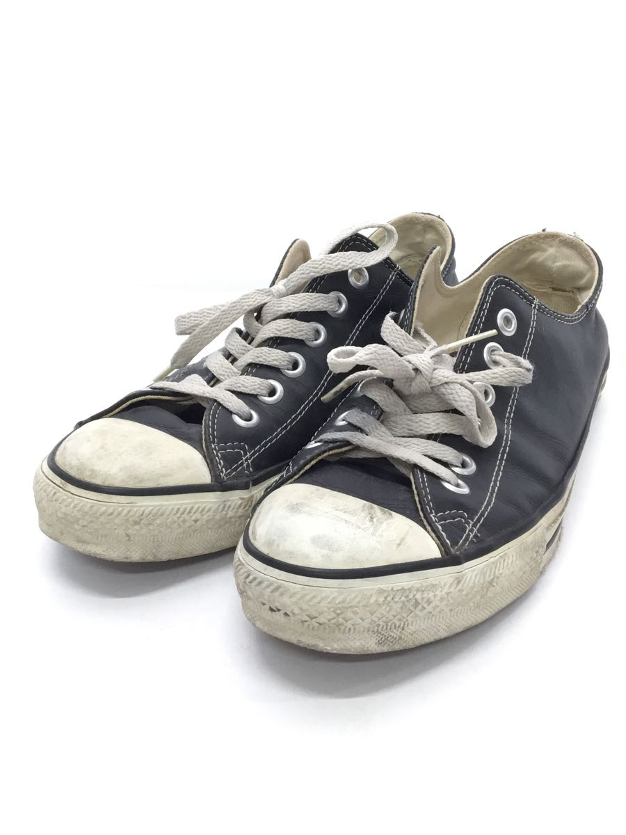 CONVERSE◆ローカットスニーカー/US7/ブラック/レザー/90ｓ/レザー/オールスター/USA製/コンバース_画像2