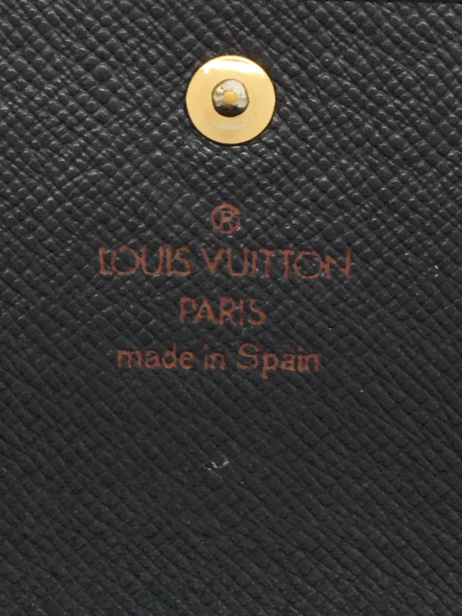 LOUIS VUITTON◆ポルト・トレゾールエテュイパピエ_エピ_BLK/レザー/BLK/メンズ/内側劣化有_画像3