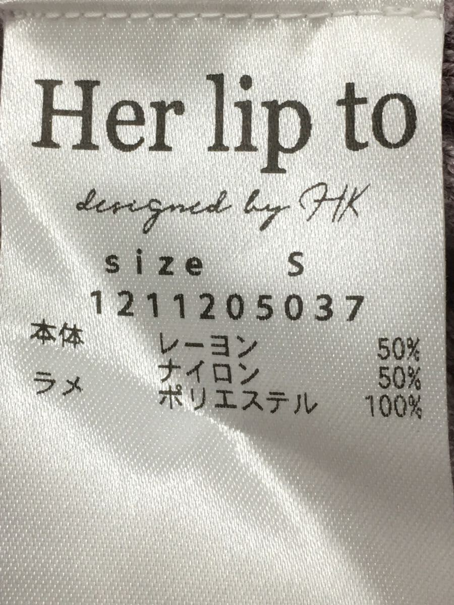 Her lip to/Ribbed Stretch-Knit Dress/長袖ワンピース/S/レーヨン/PUP_画像4