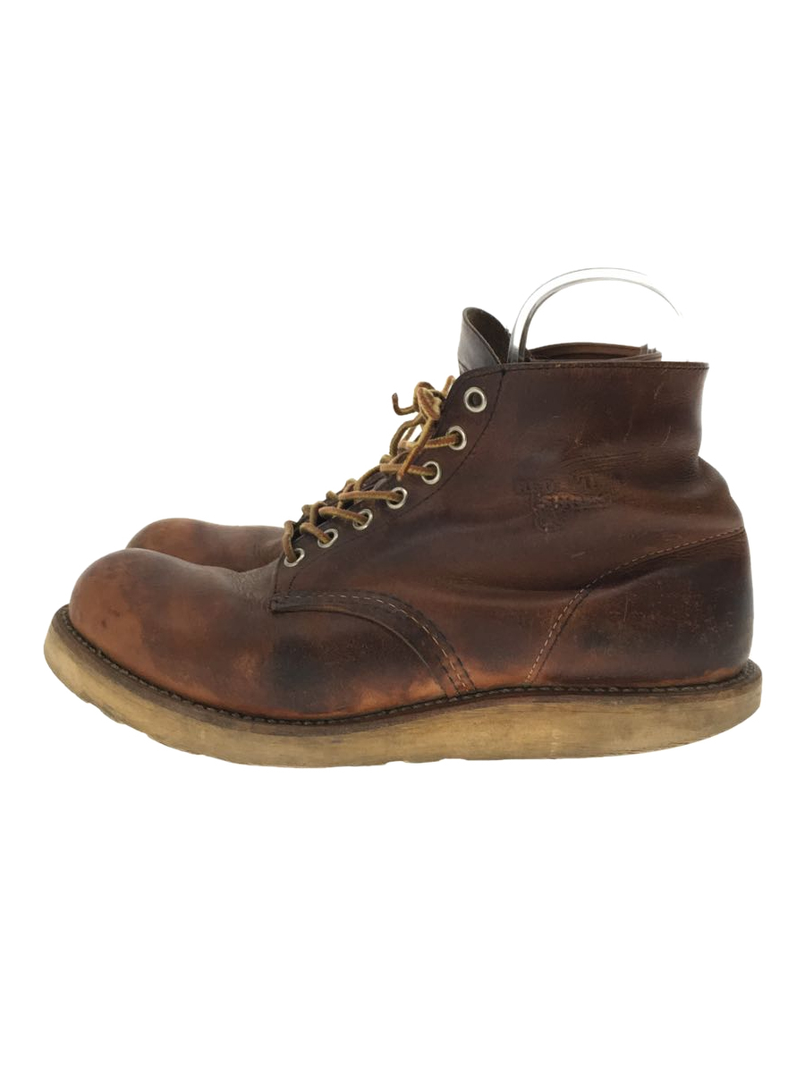 RED WING◆9111/6 Classic Round/使用感有/レースアップブーツ/US8/BRW/レザー_画像1