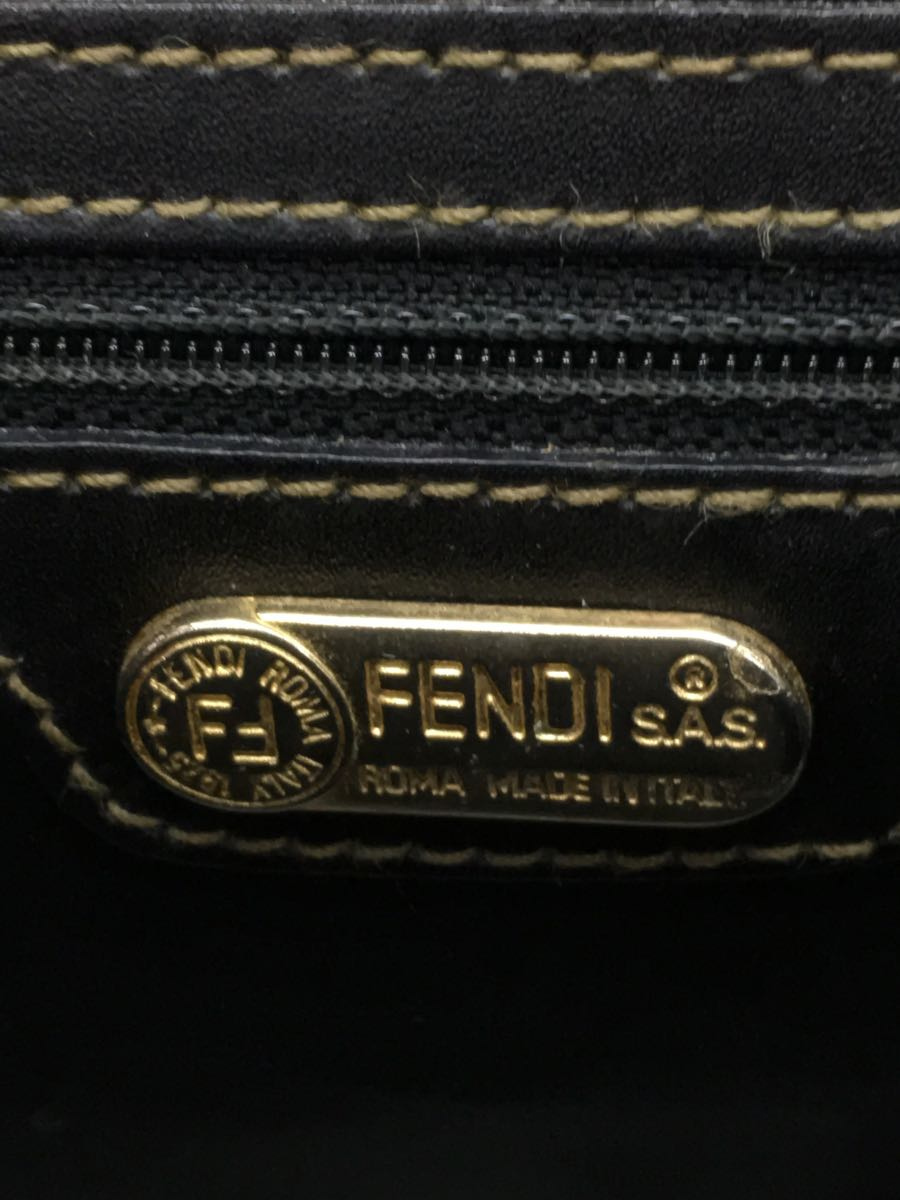 FENDI◆ズッカ/ミニボストン/縁使用感有/ショルダー欠品/ハンドバッグ/PVC/ブラウン/総柄_画像3