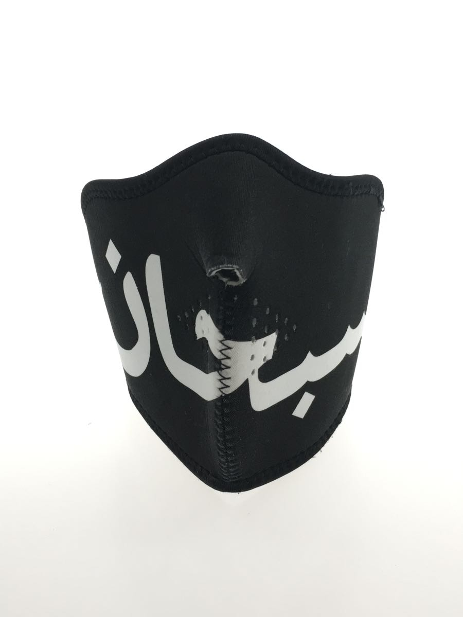 Supreme◆17AW/Arabic Logo Facemask/アラビックロゴマスク/ポリエステル/ブラック