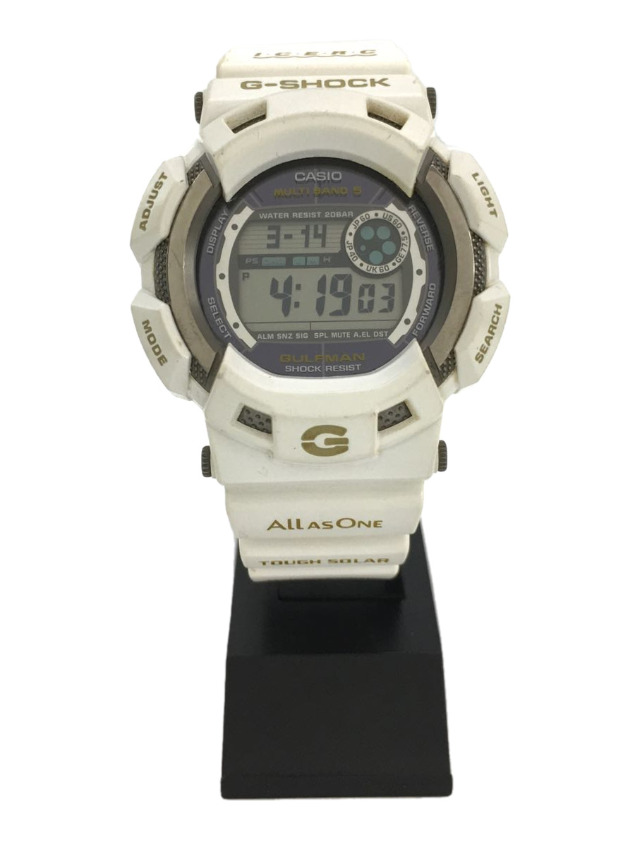 CASIO◆GW-9100K-7JR/ソーラー腕時計・G-SHOCK/ジーショック/リストウォッチ/ホワイト/白