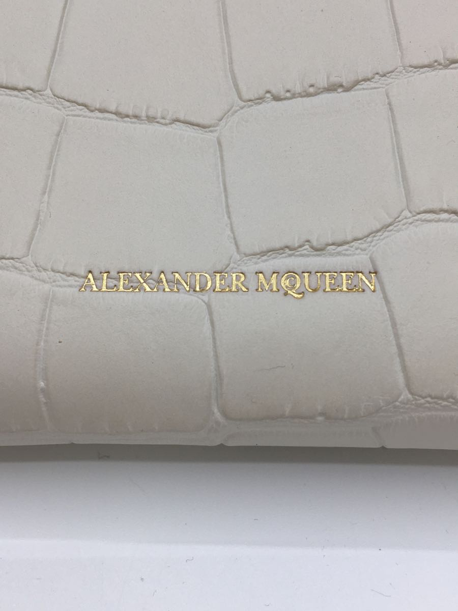 McQ Alexander McQueen◆マックキューアレキサンダーマックイーン/3つ折り財布/レザー/WHT/レディース_画像3