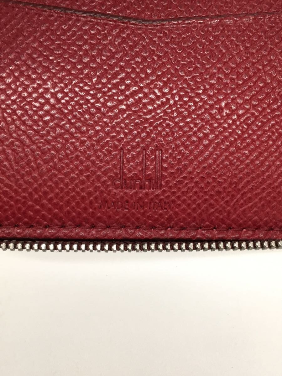 dunhill*2. folding purse /-/RED/ plain / lady's / angle attrition / crack have 