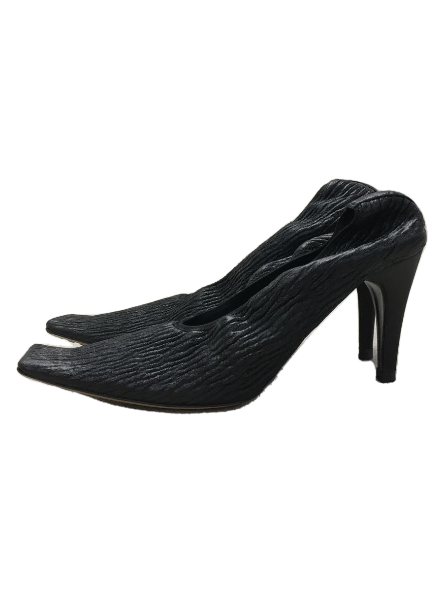 楽天 BOTTEGA VENETA◇パンプス/37/BLK/レザー/Crunch/スクエアトゥ