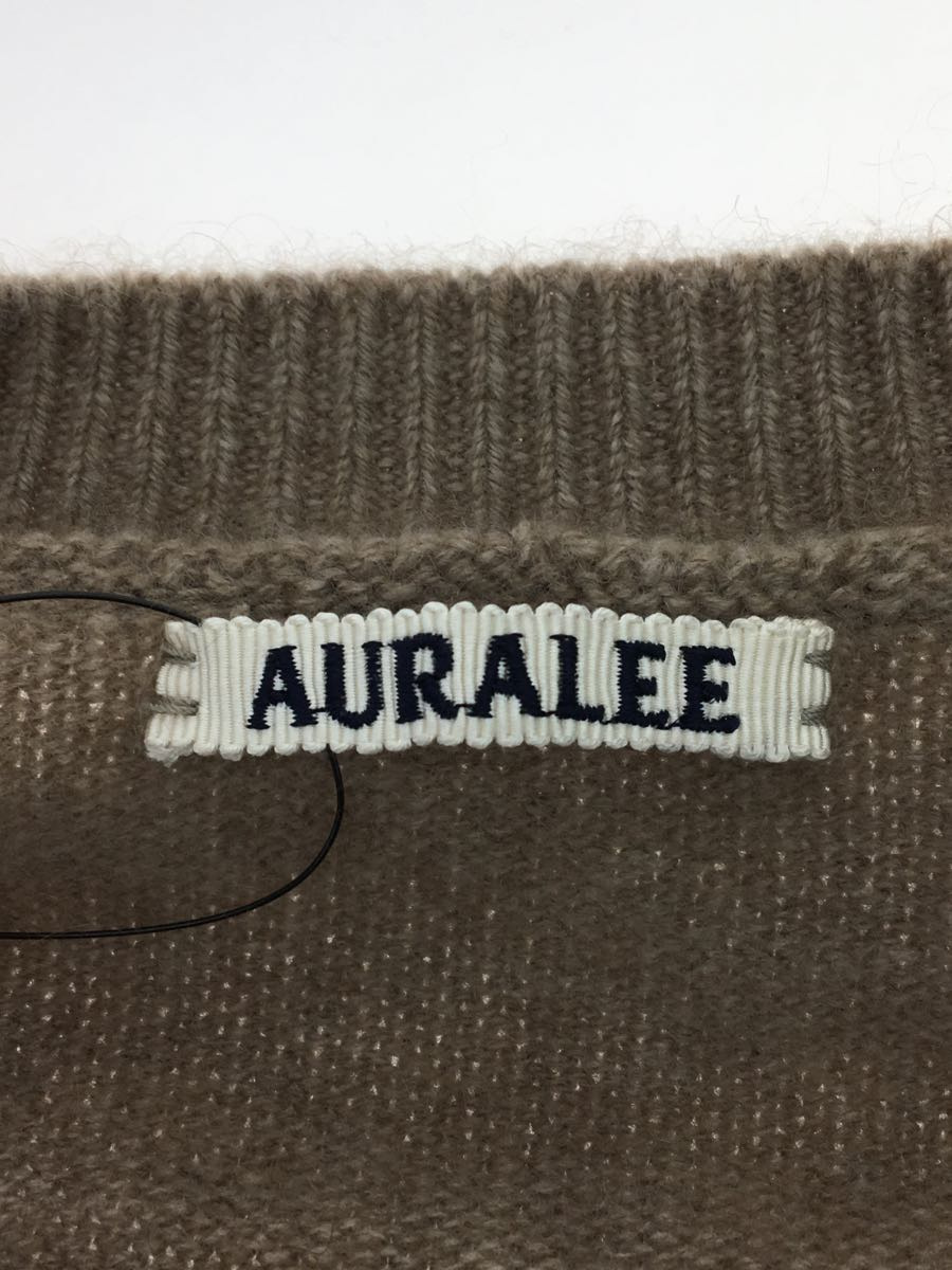AURALEE◇BABY CASHMERE KNIT P/O/セーター(厚手)/S/カシミア/BEG