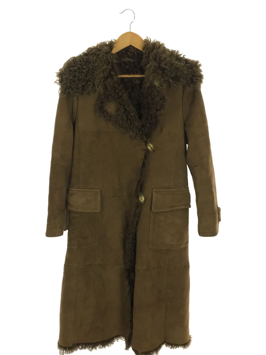 MAX MARA◇コート/38/羊革/BRW/ファー/ムートン www.anac-mali.org