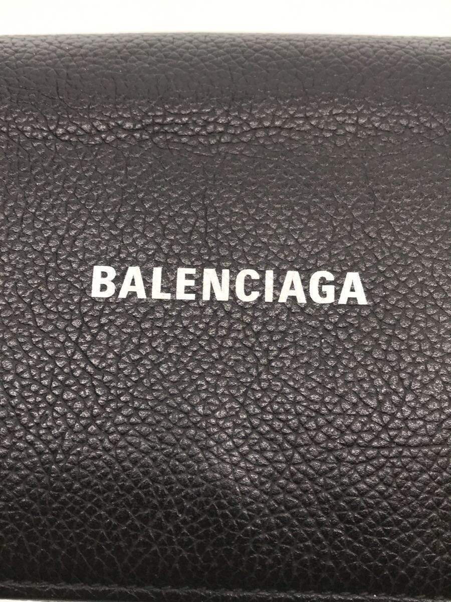 BALENCIAGA◆長財布/羊革/BLK/無地/メンズ_画像3