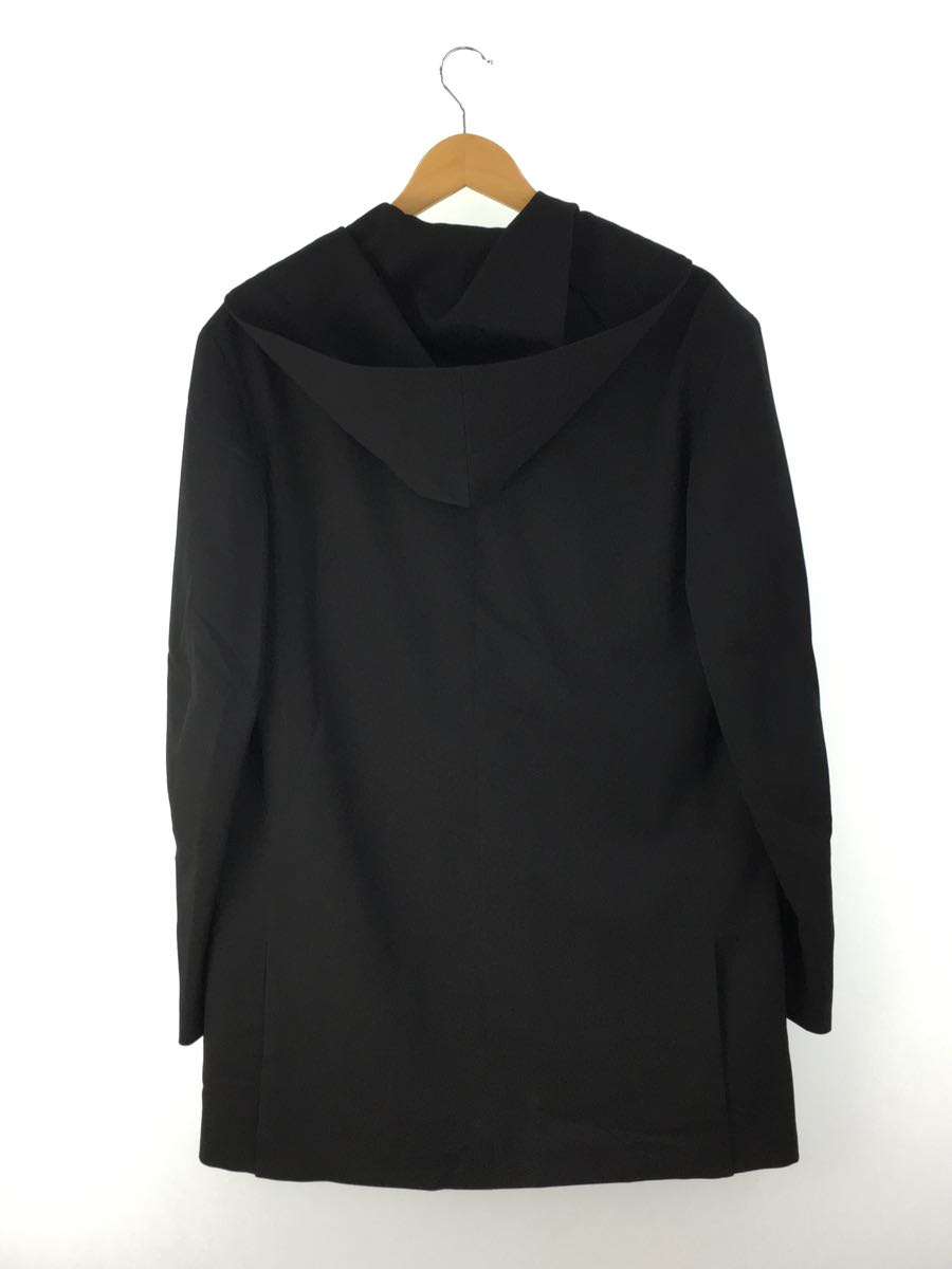 yohji yamamoto POUR HOMME◆22AW/W/gabardine hooded jacket/テーラードジャケット/2/ウール/ブラック/_画像2