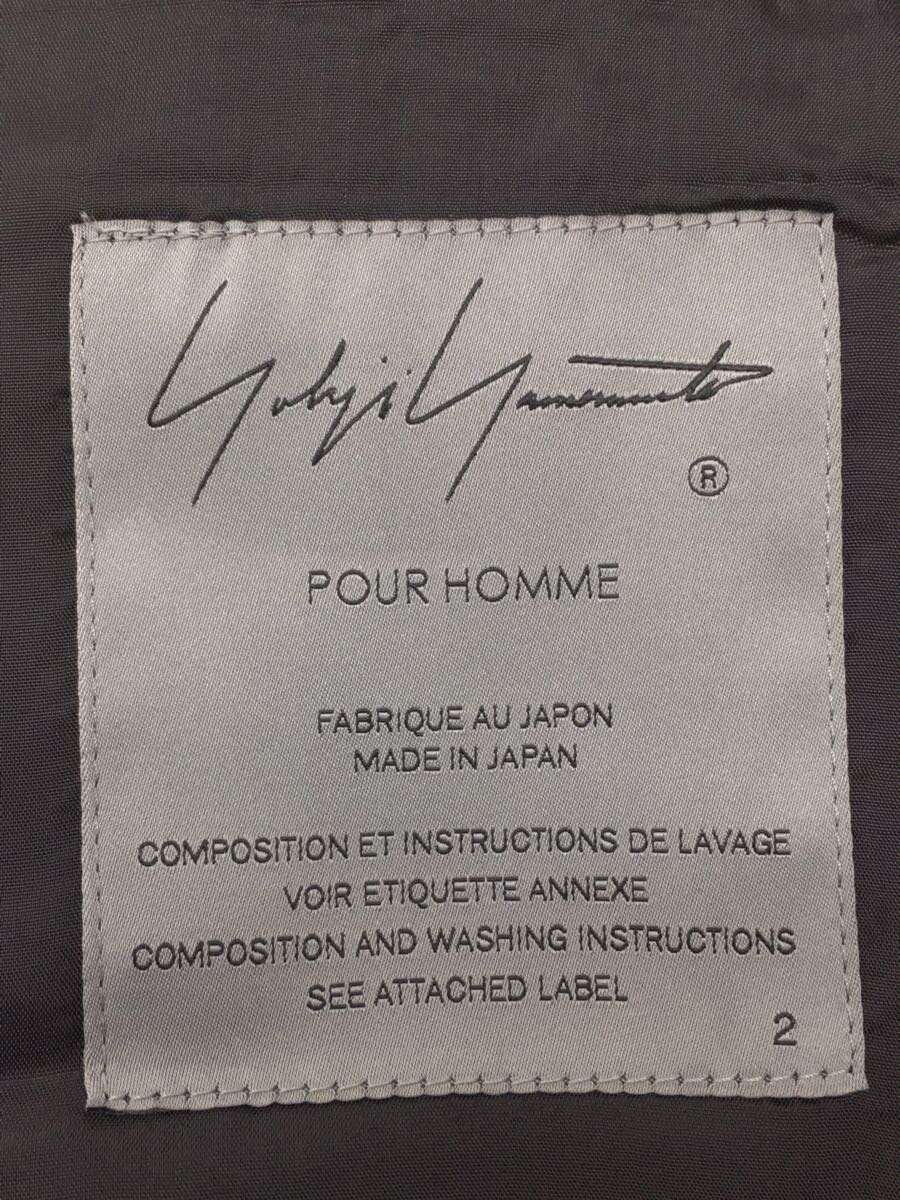 yohji yamamoto POUR HOMME◇22AW/W/gabardine hooded jacket