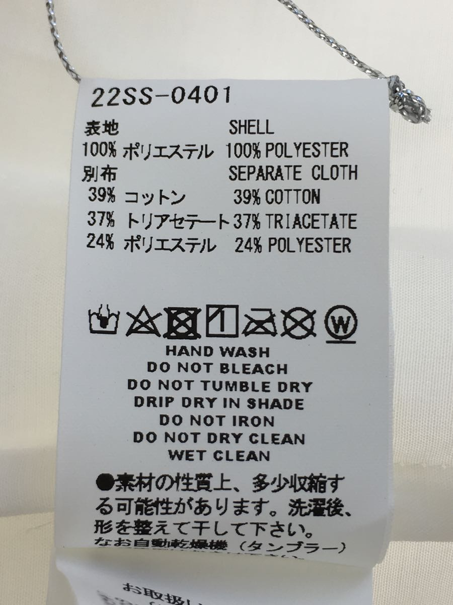22ss/MIKAGE SHIN/Dual Stance Shirt/長袖シャツ/1/ポリエステル/ホワイト/