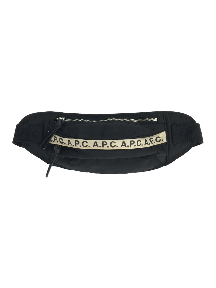 新作 A.P.C.◇Repeat Hip Bag/ロゴラインクロスボディバッグ/ナイロン