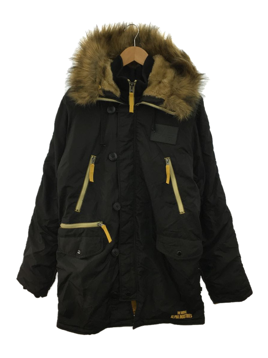 訳あり商品 ALPHA INDUSTRIES◇モッズコート/M/ナイロン/BLK/E993-2809