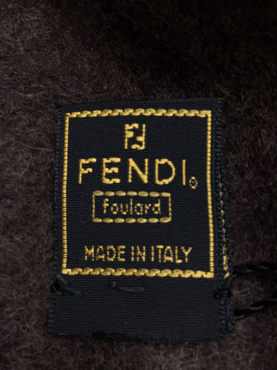 FENDI◆ストール/ウール/BRW/無地/レディース_画像2