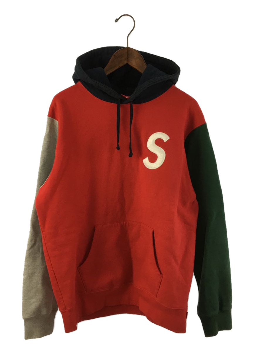 年中無休】 Supreme◇S Logo Sweatshirt/パーカー/L/コットン/RED