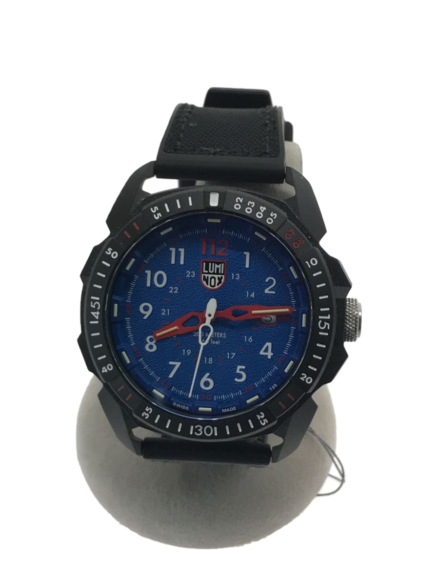 LUMINOX◆クォーツ腕時計/アナログ/ラバー/BLU/BLK
