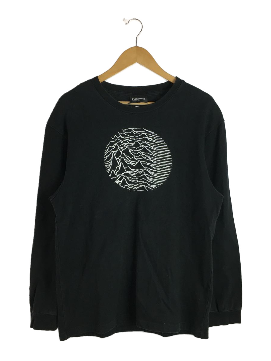 Pleasures◆×Joy Division/ロングスリーブカットソー/長袖Tシャツ/M/コットン/BLK/ブラック