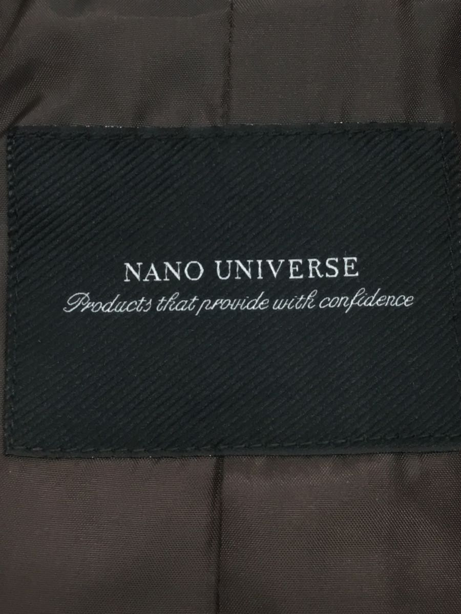 nano universe◆ステンカラーコート/M/ポリエステル/KHK/無地/21AW_画像3