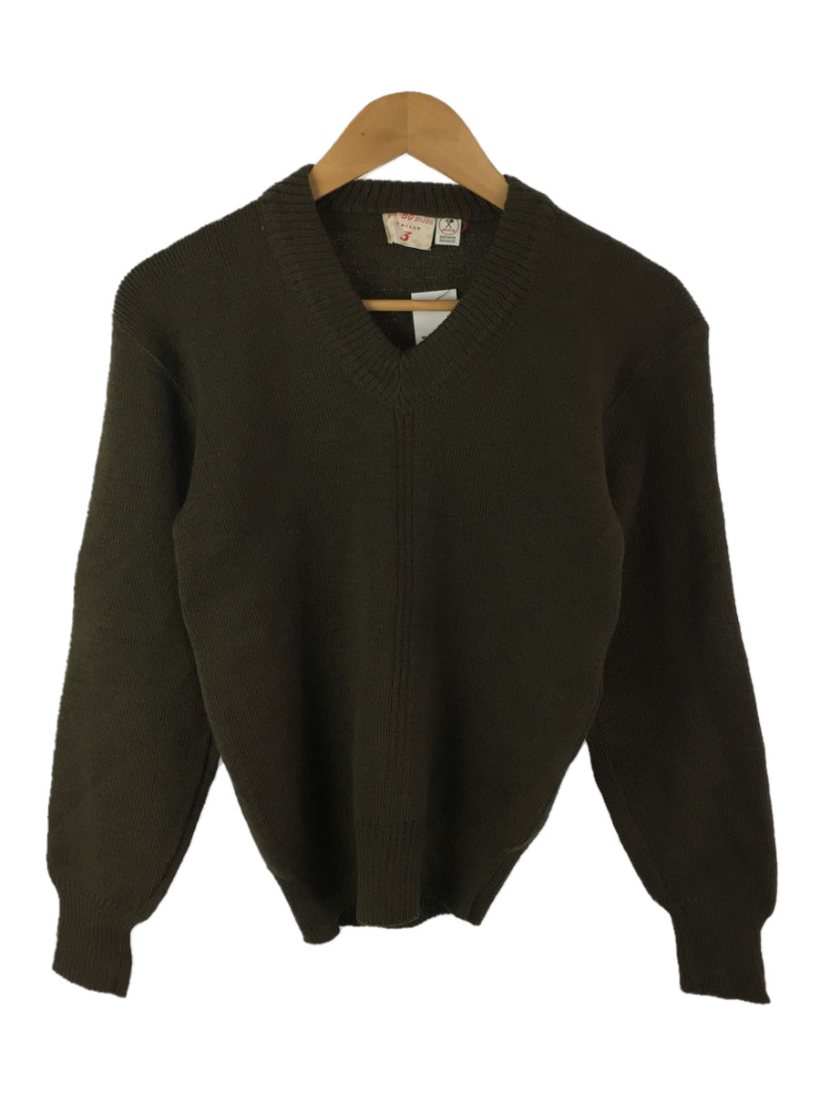 【おトク】 セーター(薄手)/-/ウール/KHK/french knit/antimitedefinitif military Lサイズ