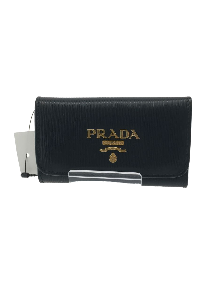 魅力的な PRADA◇キーケース/-/BLK/無地/レディース/プラダ キーケース