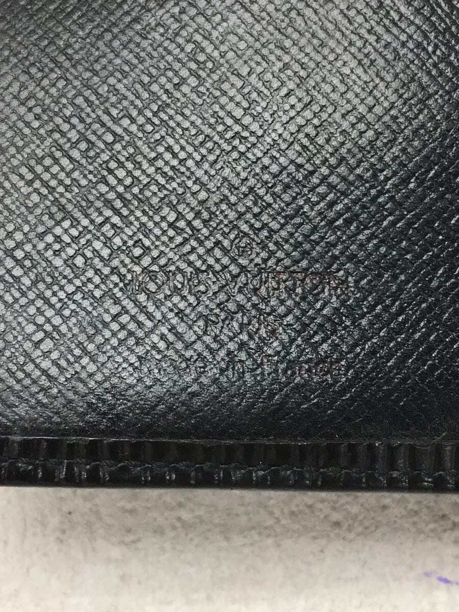 LOUIS VUITTON◆ポルト・フォイユ・ヴィエノワ_エピ_BLK/レザー/BLK/レディース_画像3