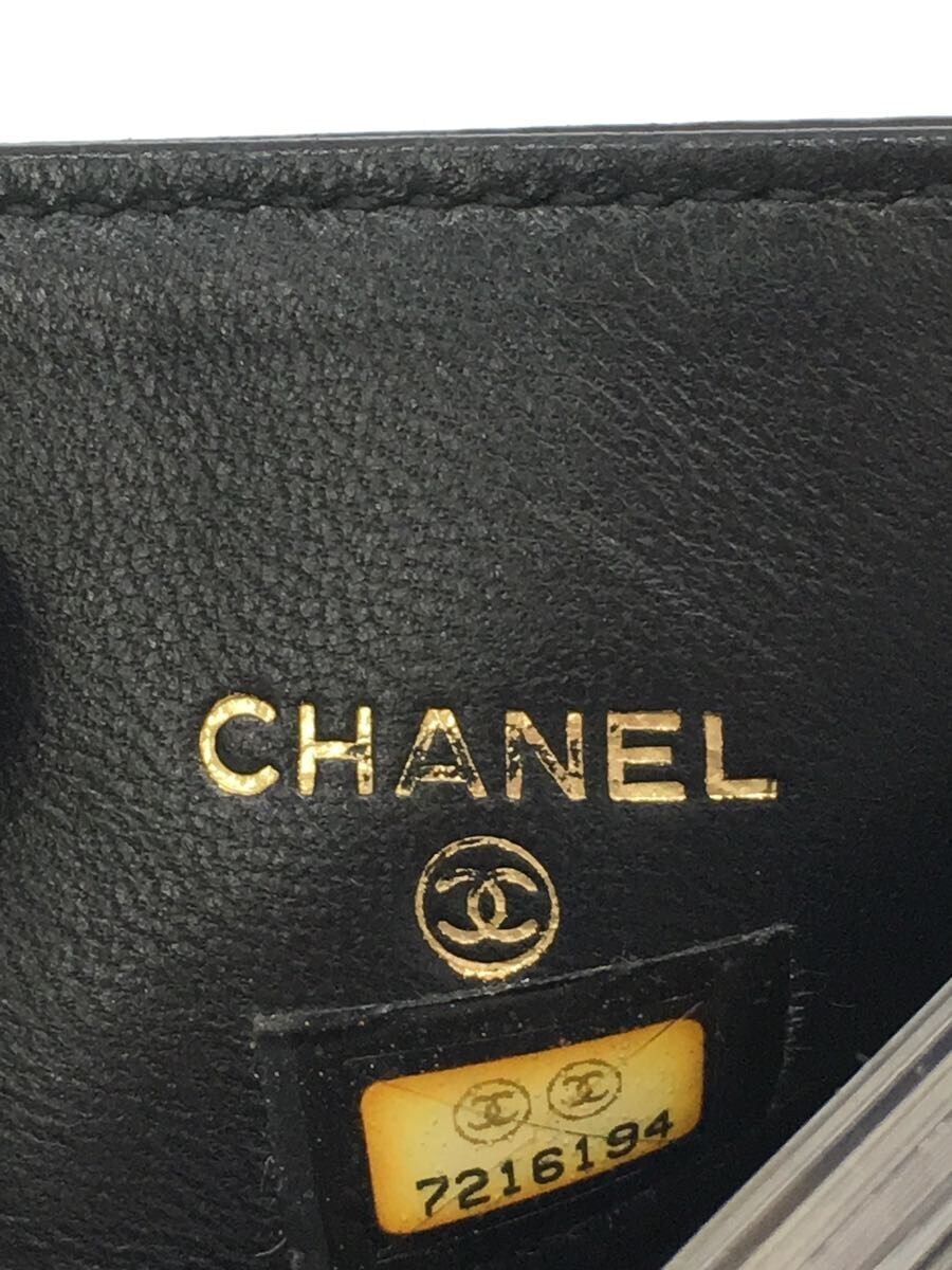 CHANEL◇カードケース/レザー/BLK/レディース | inmano.com.br