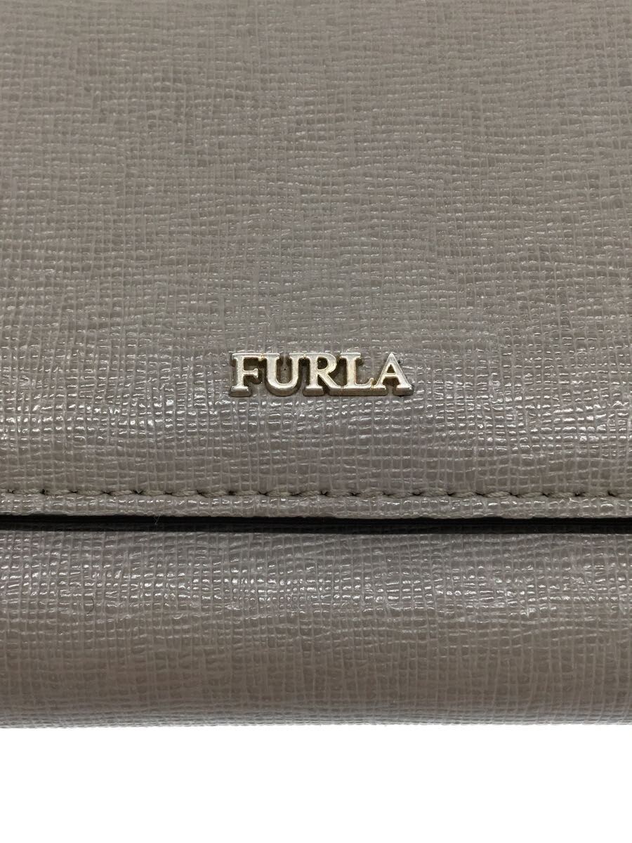 FURLA◆長財布/フルラ/グレー/無地/レディース_画像3